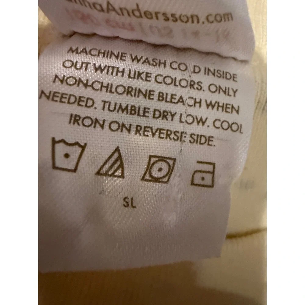 Hanna Andersson Pajama Set Kids 14-16 Organic Cotton Star Wave Cream Multi 2pc